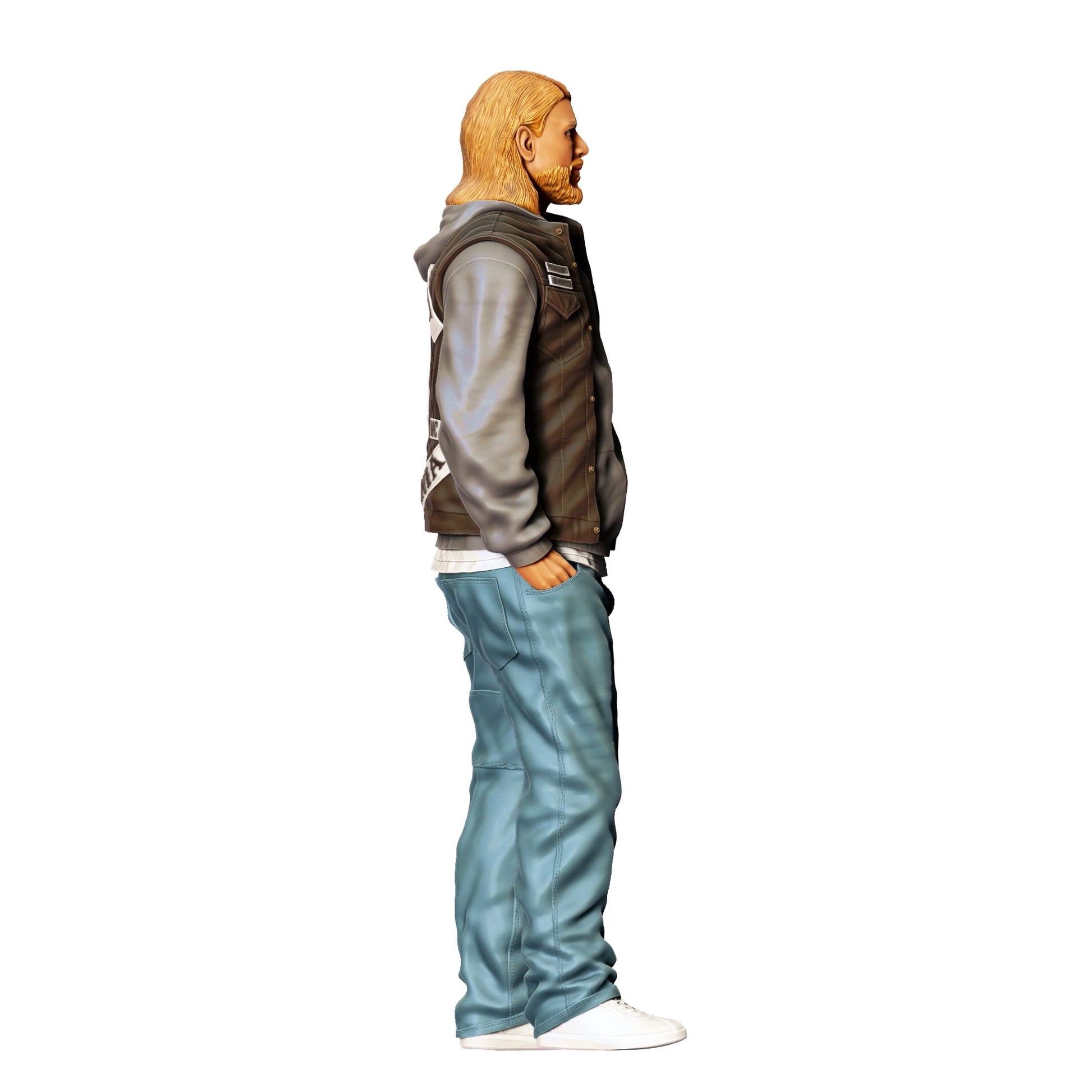 Diorama modelbouw productfoto 0: Lid van een motorbende - Biker 1 (Ref. Nr. 344)