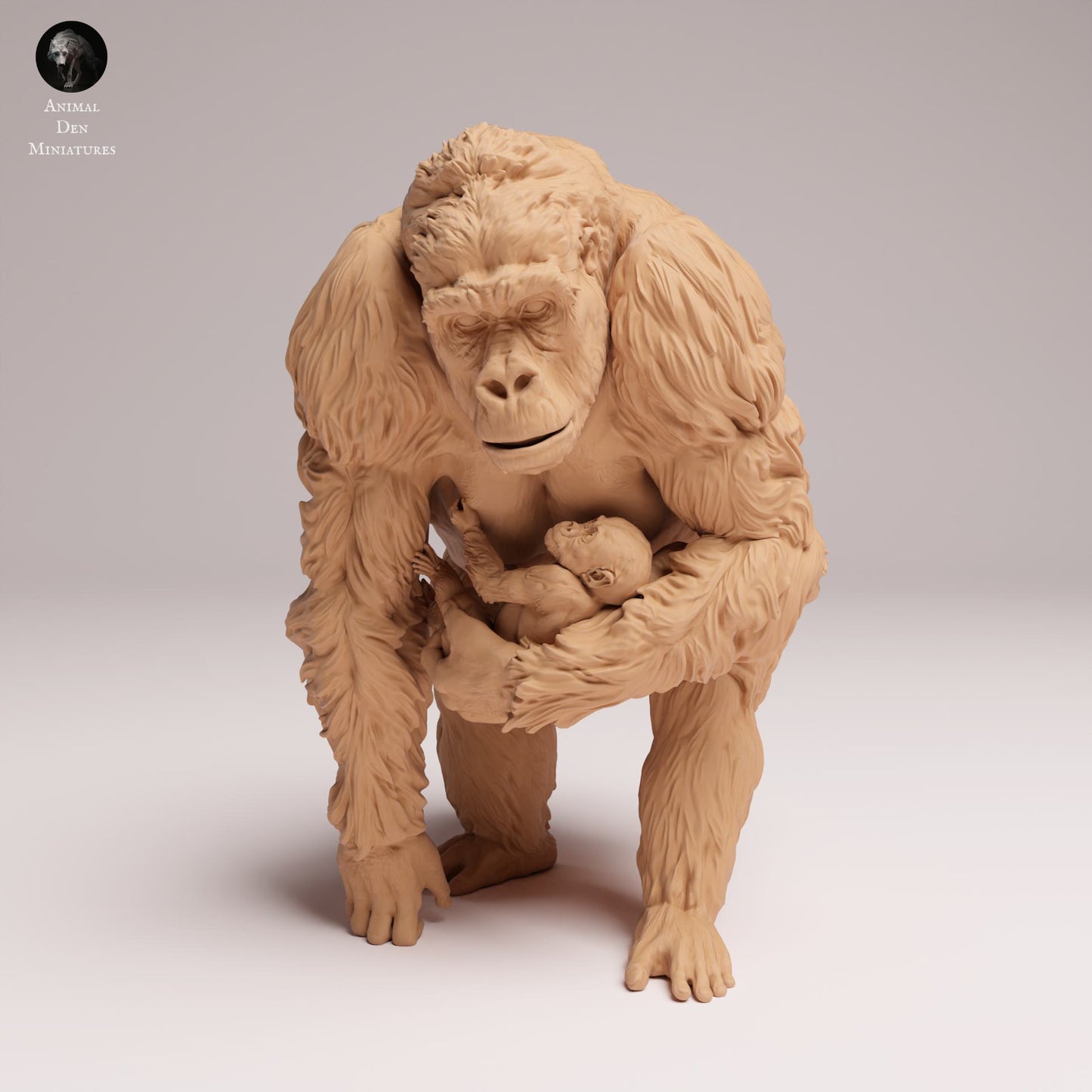 Productfoto Dierfiguur Diorama, Modelbouw: 0: Jungle Dierfiguur: Oostelijke Laaglandgorilla Vrouw met Jong (Ref 25_07_10)