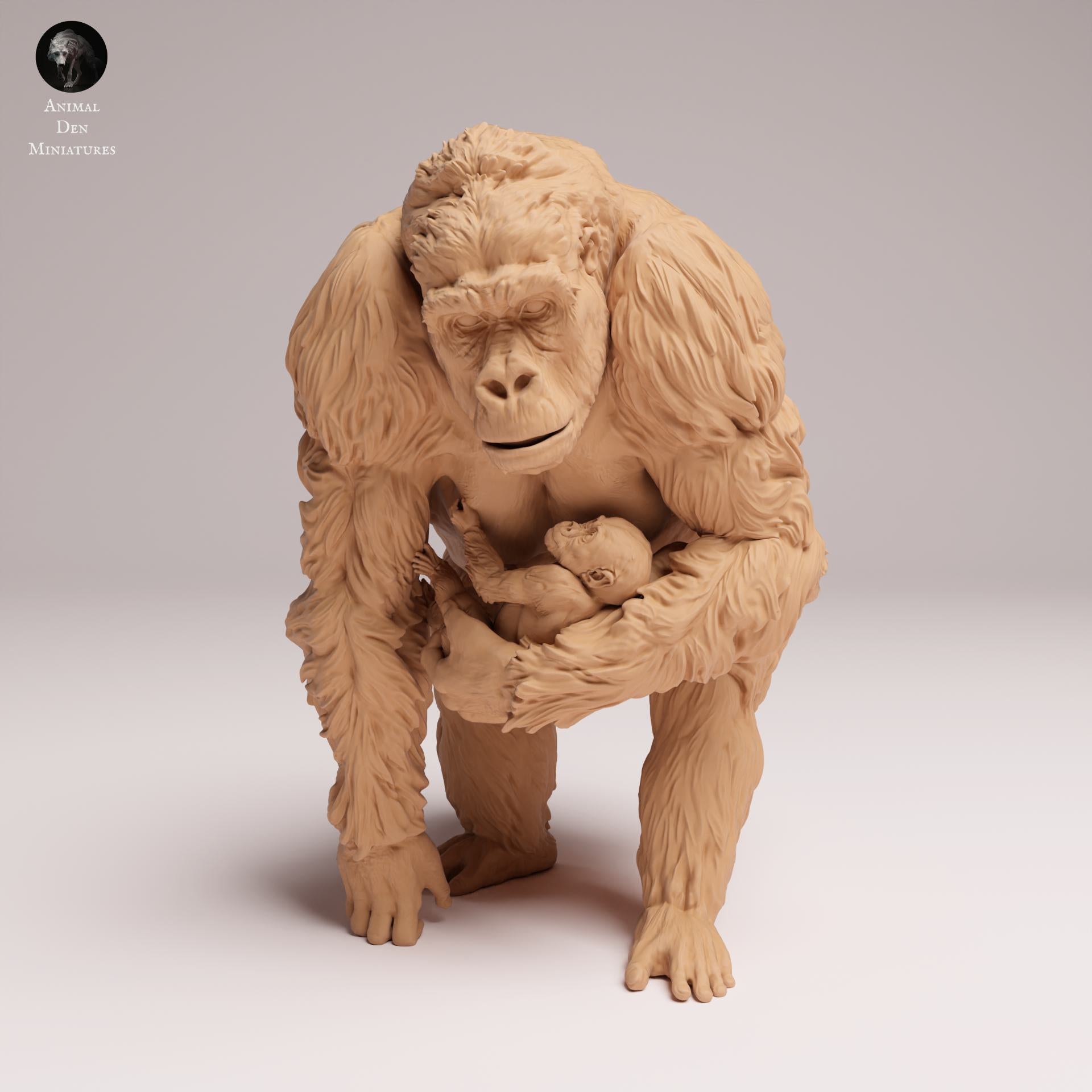 Productfoto Dierfiguur Diorama, Modelbouw: 0: Jungle Dierfiguur: Oostelijke Laaglandgorilla Vrouw met Jong (Ref 25_07_10)