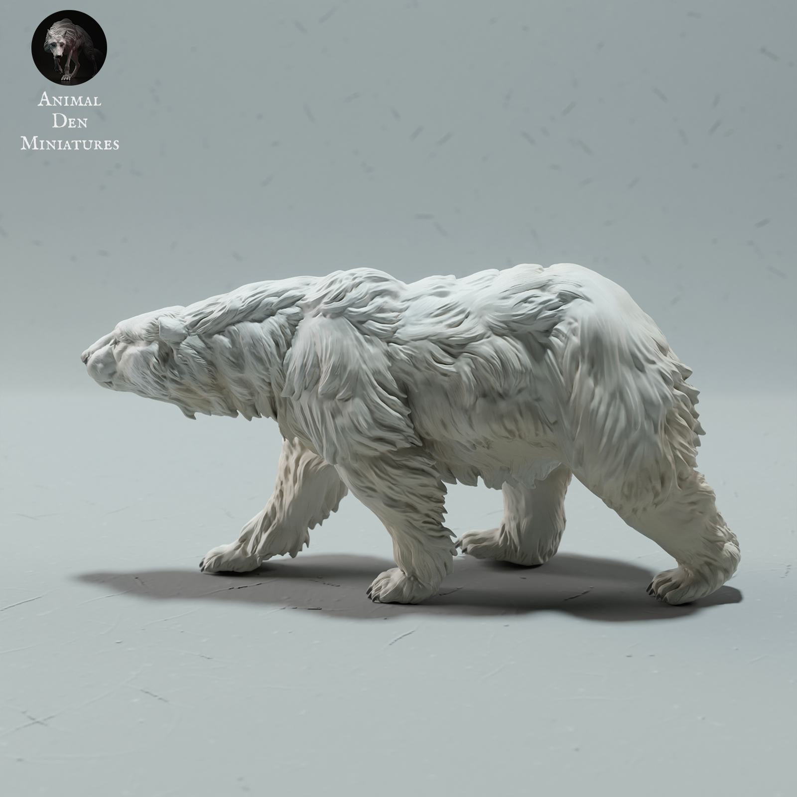 Productfoto Dier Figuur Diorama, Modelbouw: 0: Wilde Dier Figuur: lopende IJsbeer – Polar Bear (Ref 01_01_24)