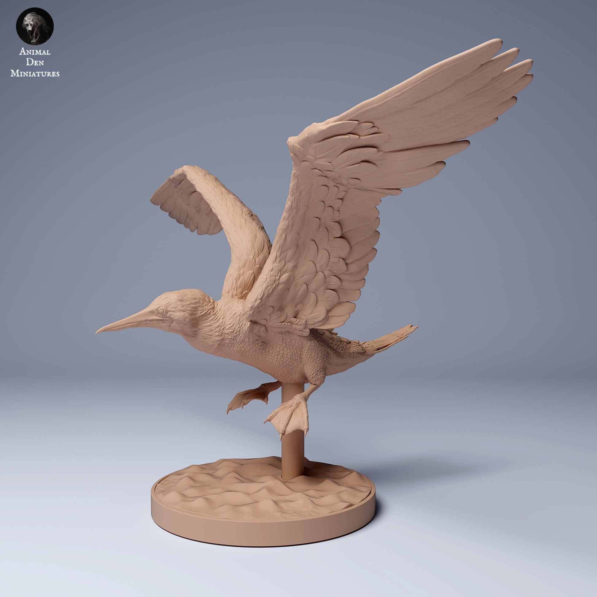 Productfoto Dier Figur Diorama, Modelbouw: 0: Zeedier Figur: Blauwvoetgent in de lucht (Ref 24_08_07)