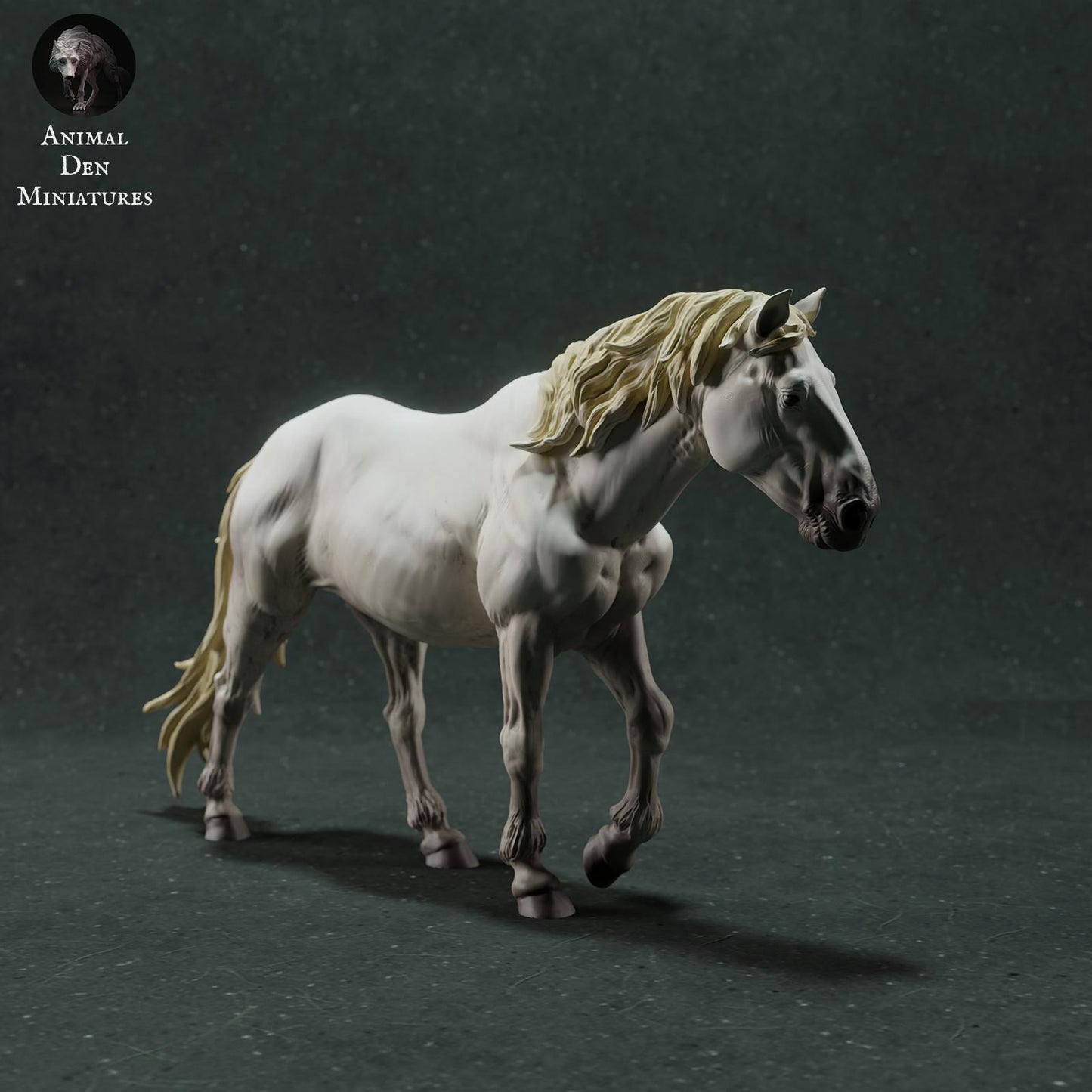 Productfoto Dierfiguur Diorama, Modelbouw: 0: Wilde Dierfiguur: Camargue Paard (Ref 01_01_75)