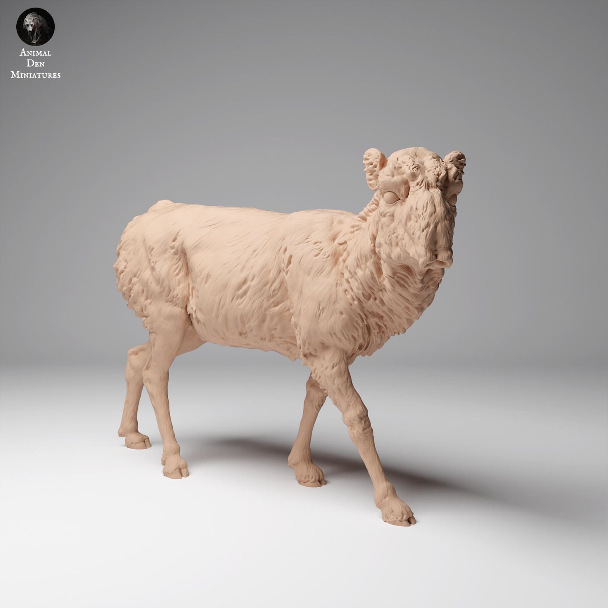 Productfoto Dierfiguur Diorama, Modelbouw: 0: Wilde Dierfiguur: Mongoolse Saiga Antilope – Vrouw in Wintervacht (Ref 24_12_14)