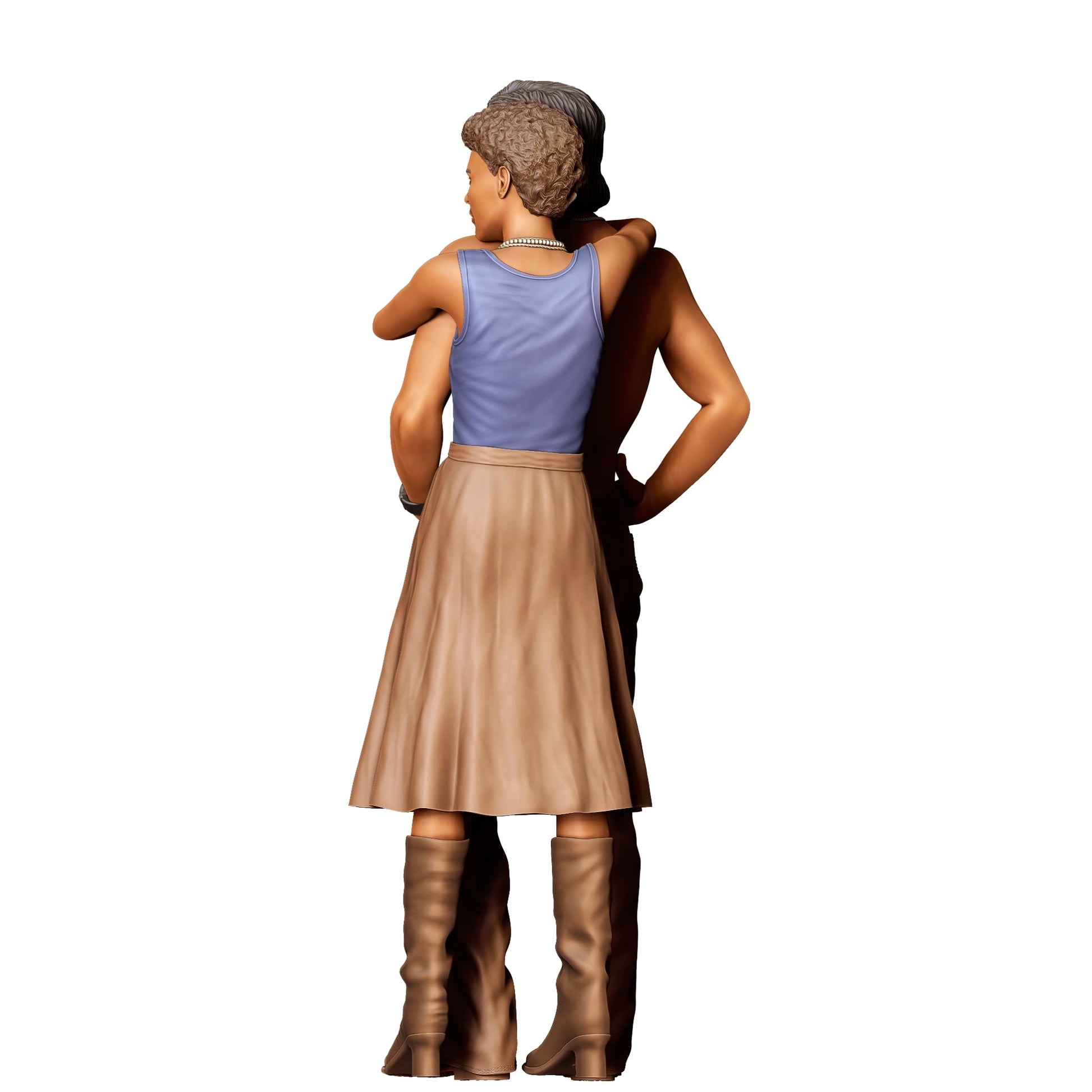 Productfoto 0: Liefdespaar: Man met blote bovenlichaam omarmd door vrouw