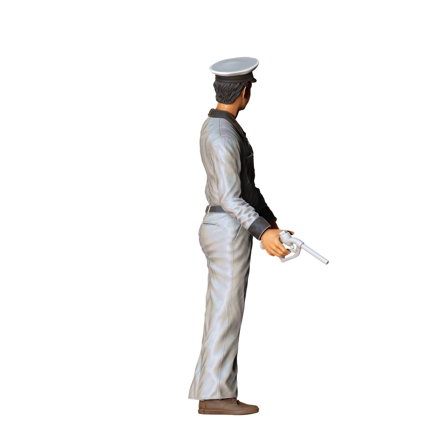 Produktfoto Diorama und Modellbau Miniatur Figur: Tankstelle - Mann an Zapfsäule, altmodisch