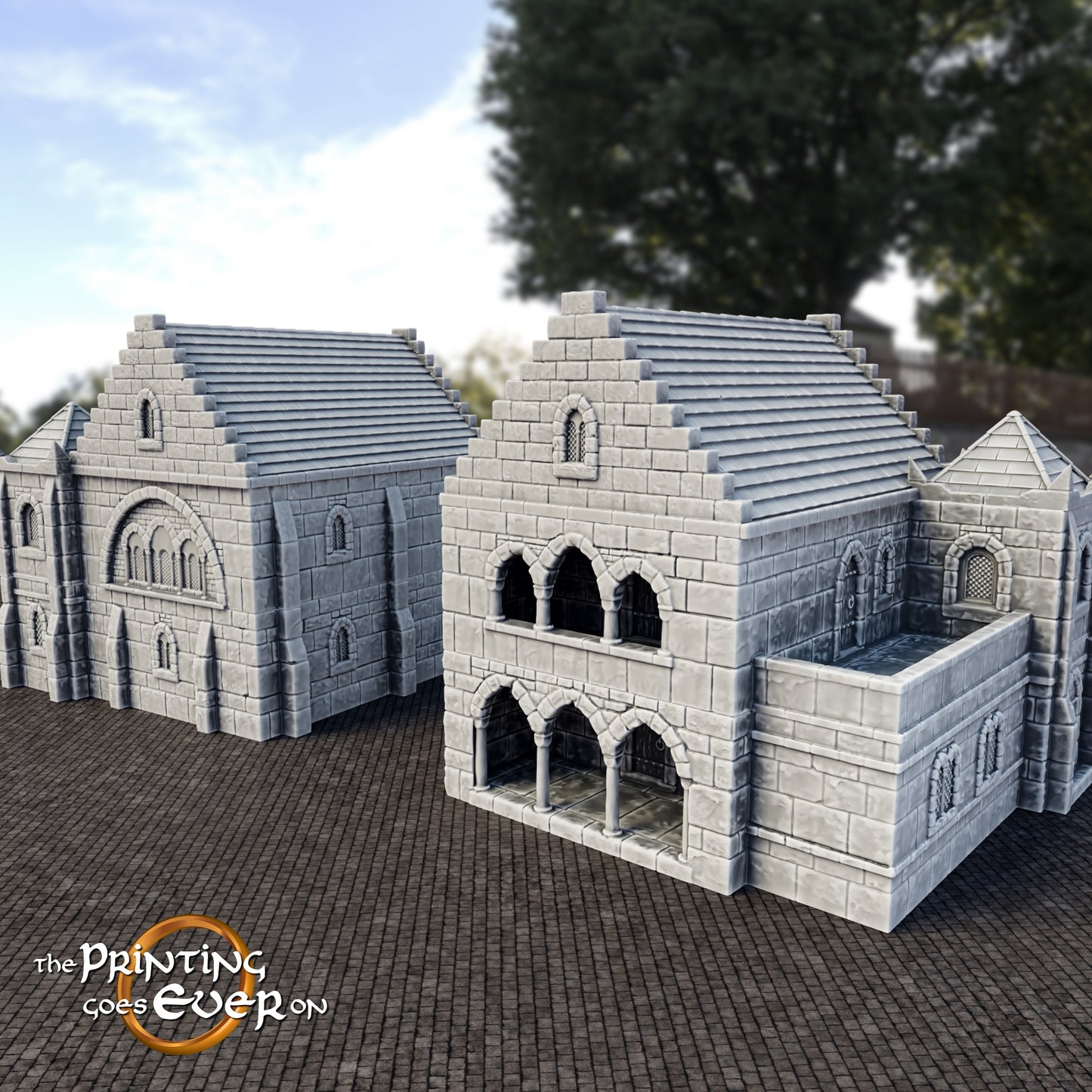Produktfoto Tabletop 28mm The Printing Goes Ever On (TPGEO) 0: Mittelalterliches Wohnhaus B - Steinernes Gebäude aus dem Menschenreich Gonthan - Begehbares Gelände