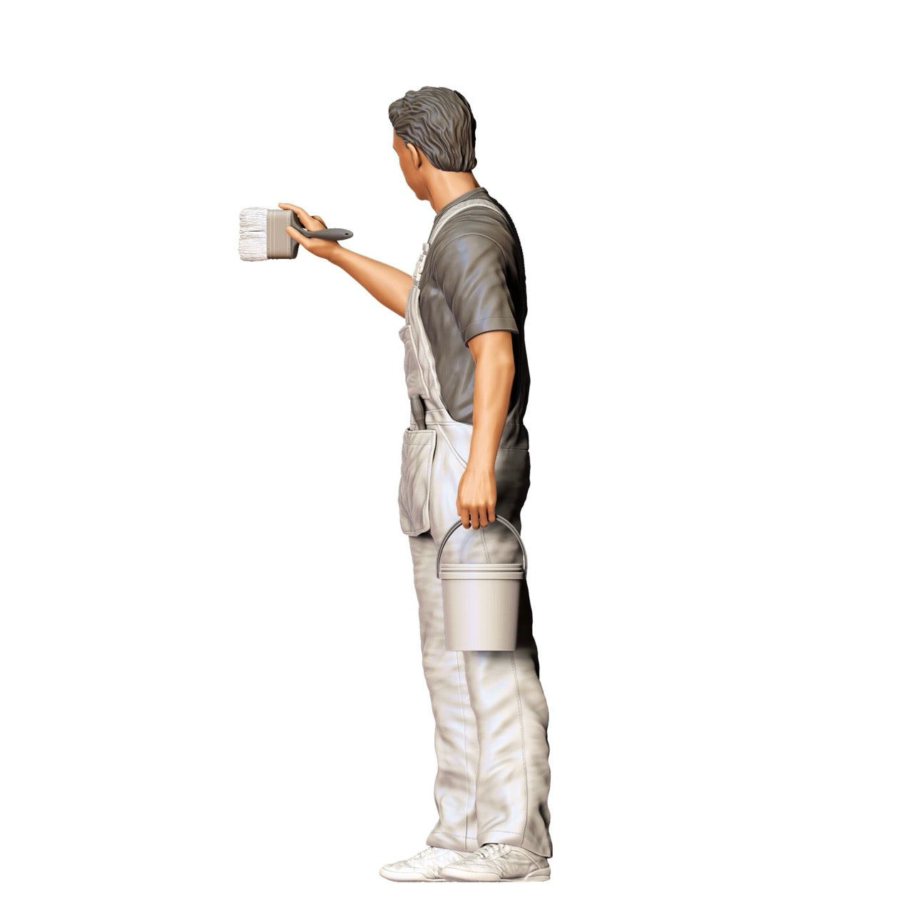 Productafbeelding 6 van 6: Miniatuurfiguur: Schilder/ Verf met Penseel en Emmer - Vakman (Nr. 278)