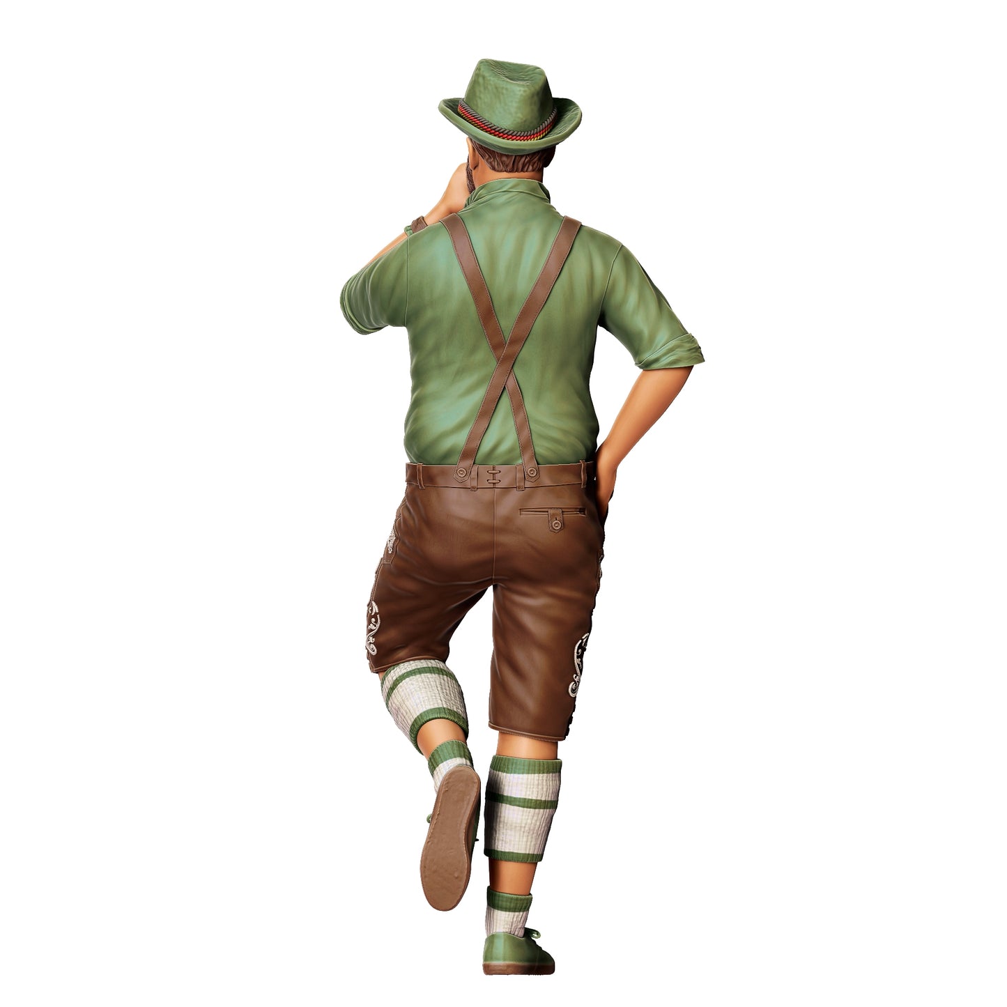 Miniatuurfiguur Oktoberfest: Wiesen Gasten: Man met traditioneel Outfit en Bierpul (Nr. 289)