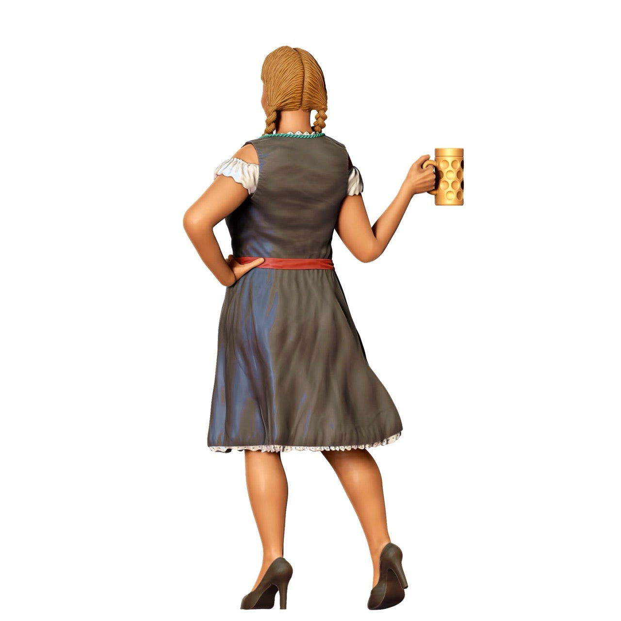 Miniatuurfiguur Oktoberfest: Wiesen gasten: Vrouw in traditionele dirndl outfit met bierpul (Nr. 290)