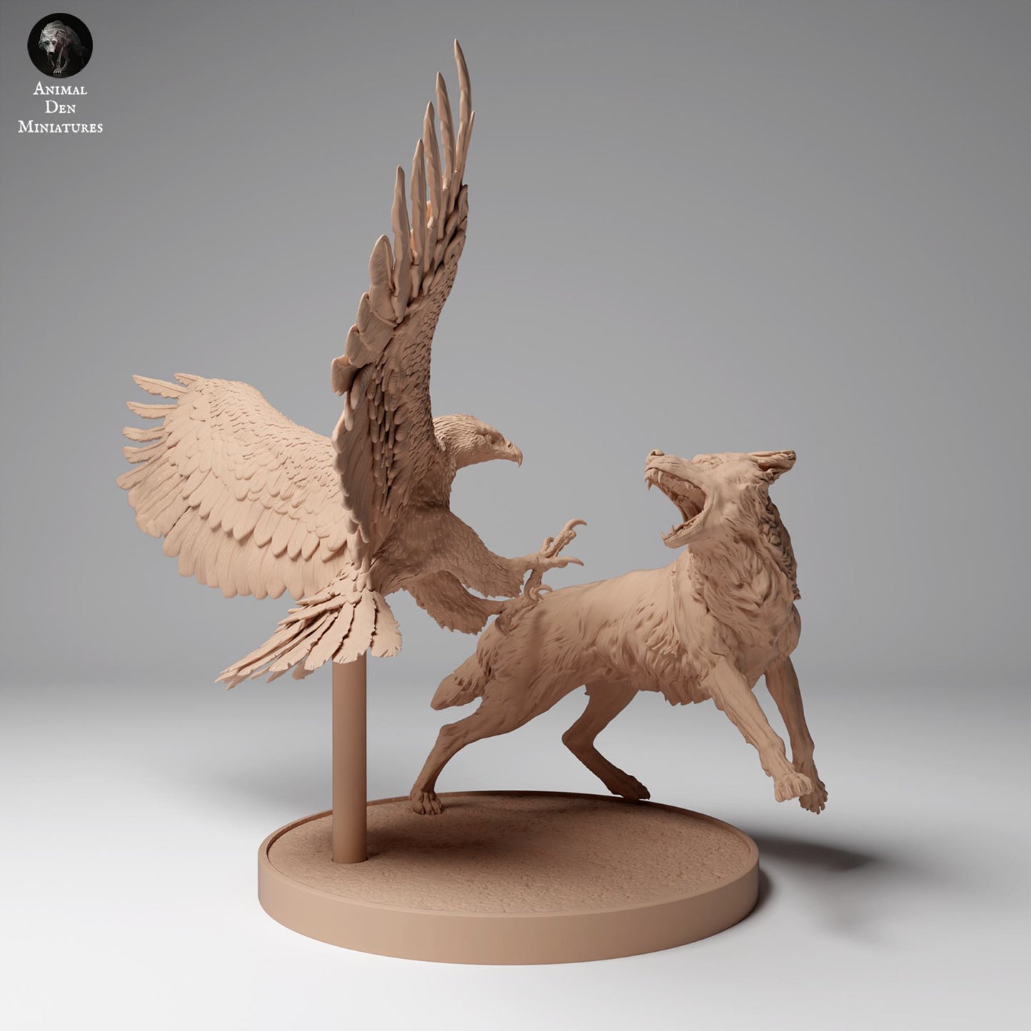 Produktfoto Tier Figur Diorama, Modellbau: 0: Wildtier Figuren: Goldener Adler vs. Mongolischer Wolf (Ref 24_12_11)