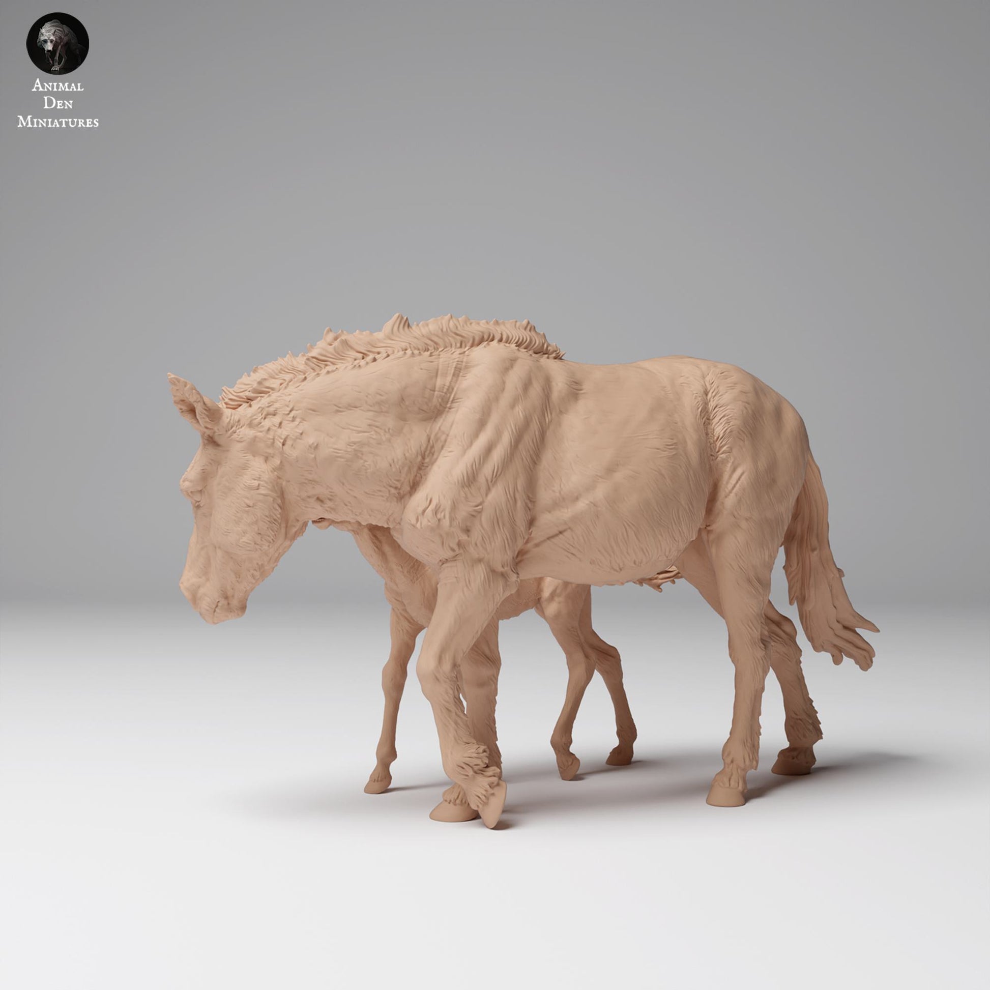 Productfoto Dierfiguur Diorama, Modelbouw: 0: Wilde Dierfiguur: Przewalski-paard met veulen (Ref 24_12_03)