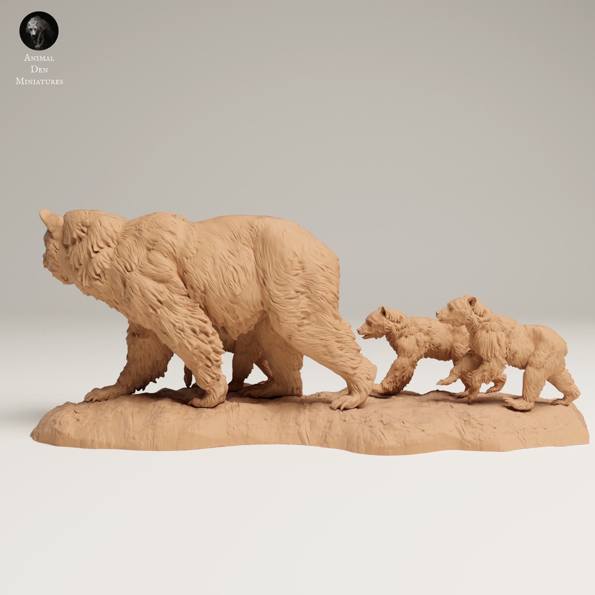 Productfoto Dierfiguur Diorama, Modelbouw: 0: Wilde Dierfiguren: Grizzly Familie – Beren Diorama Set (Ref 25_06_05)