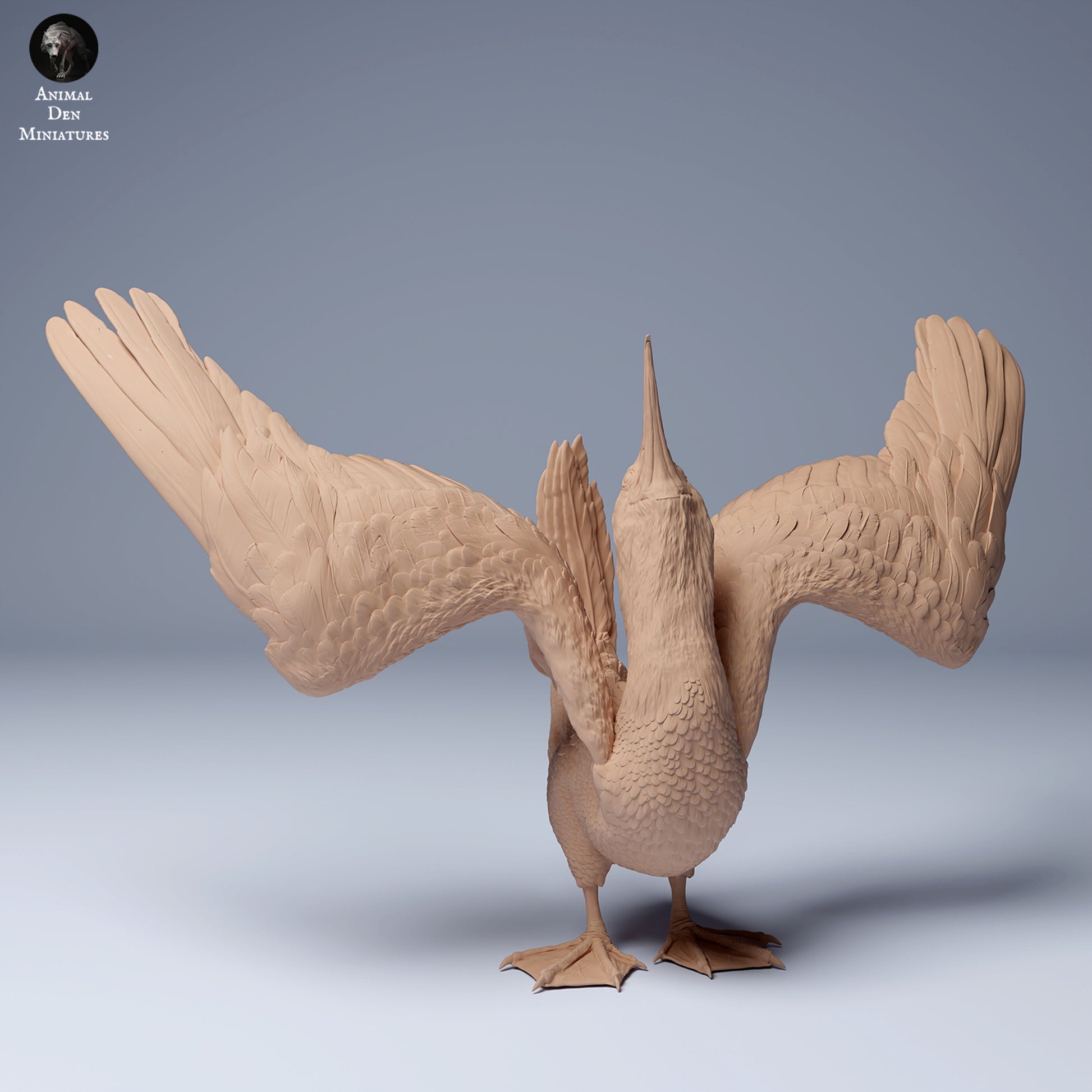 Productfoto Dierfiguur Diorama, Modelbouw: 0: Zeedierfiguur: Blauwvoetgent – Dansende Houding (Ref 24_08_08)