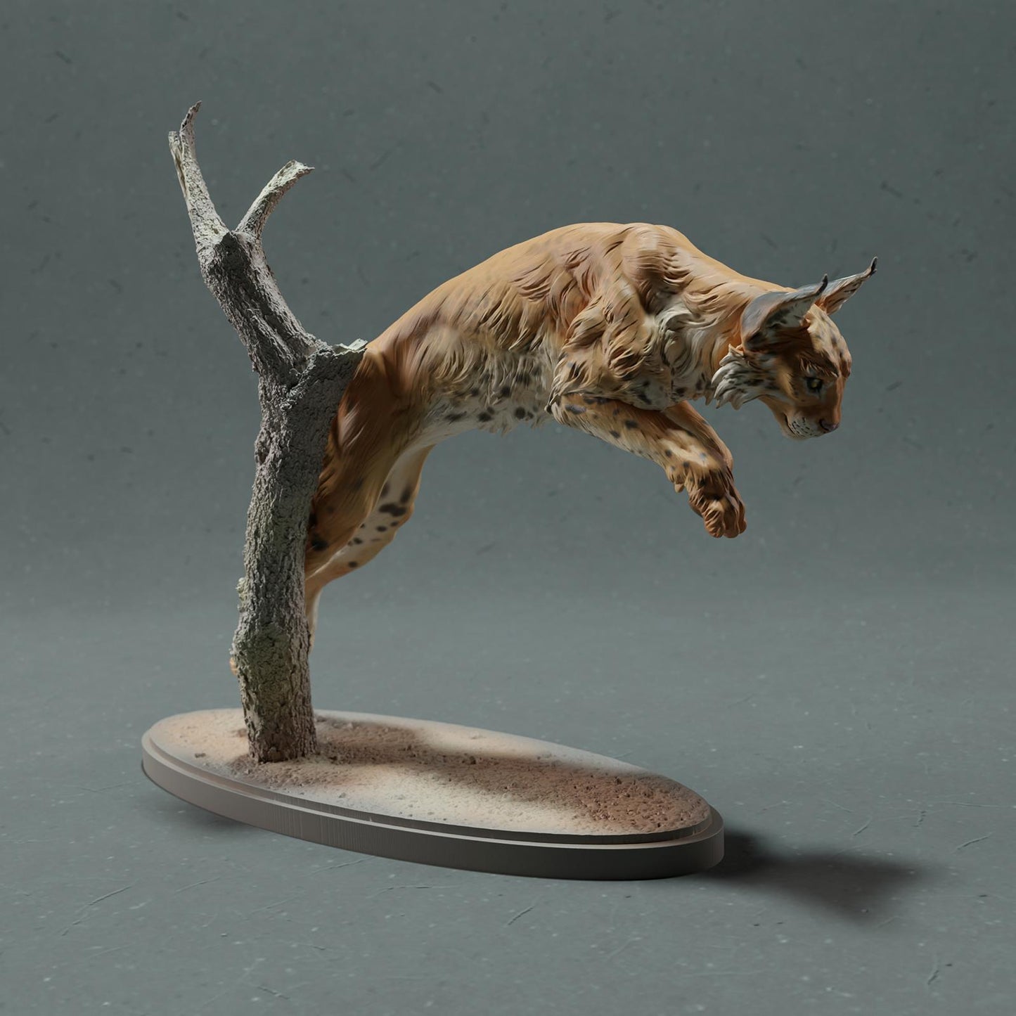 Productfoto Dierfiguur Diorama, Modelbouw: 0: Wilde Dierfiguur: Lynx – Bobcat Leep (Ref 01_01_76)