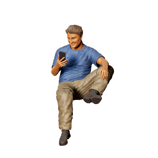 Diorama modelbouw productfoto 0: Mensen zitten op auto - Man 2 (Ref. Nr. 350)