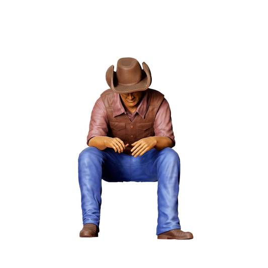 Diorama modelbouw productfoto 0: Mensen zitten op auto - Man 3 (Ref. Nr. 351)