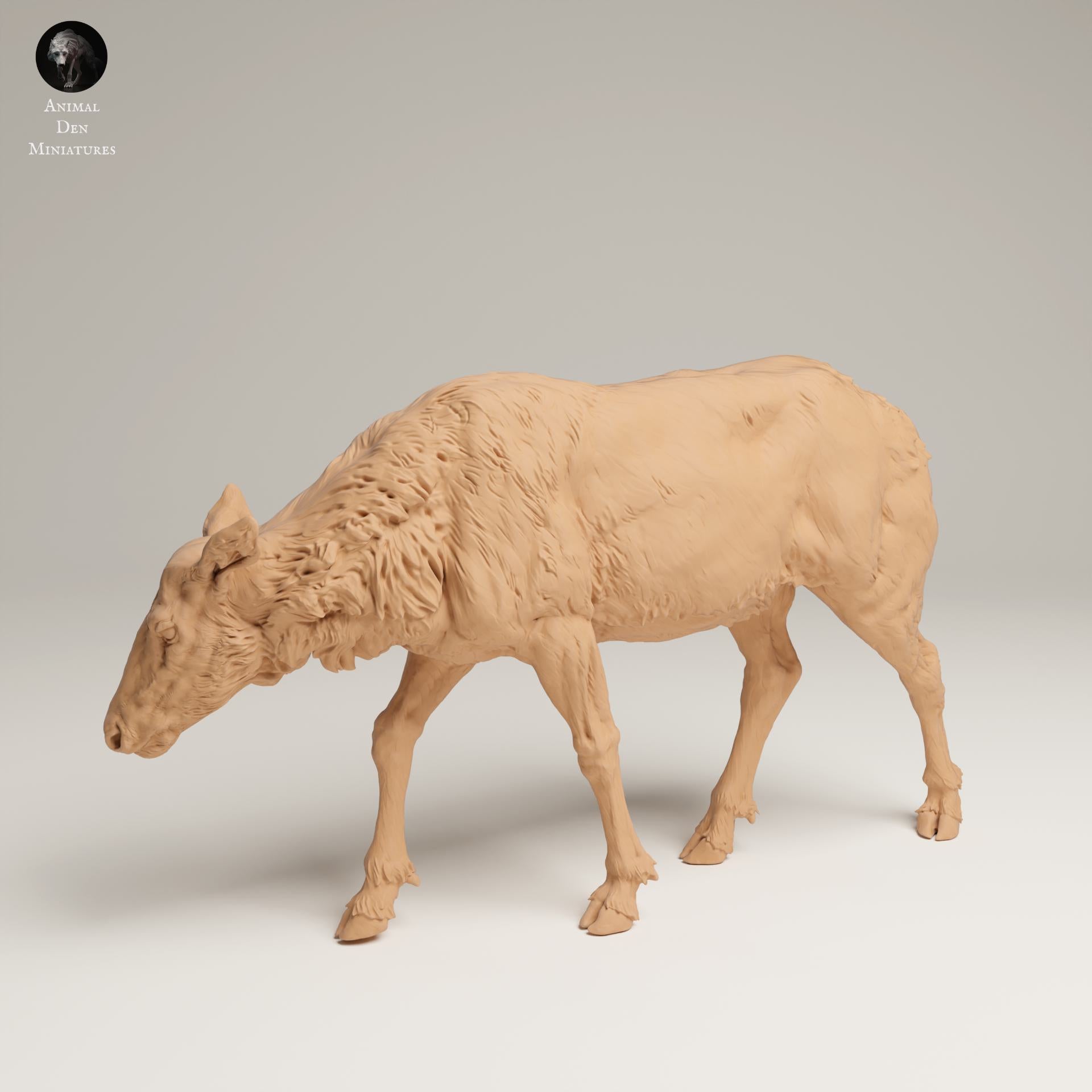 Productfoto Dierfiguur Diorama, Modelbouw: 0: Wilde Dierfiguur: etende Rocky Mountain Wapiti Koe (Ref 25_06_01)