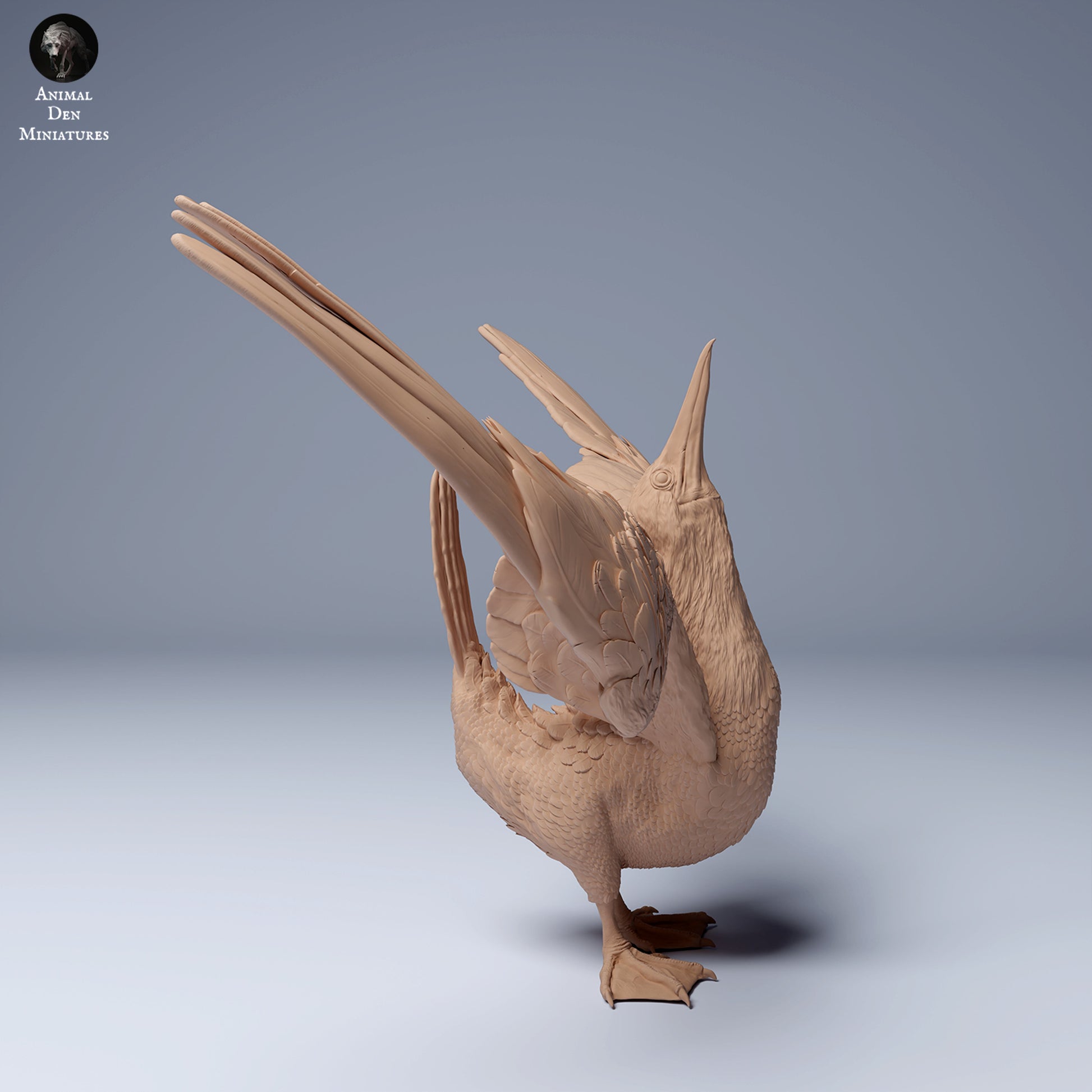 Productfoto Dierfiguur Diorama, Modelbouw: 0: Zeedierfiguur: Blauwvoetgent – Dansende Houding (Ref 24_08_08)