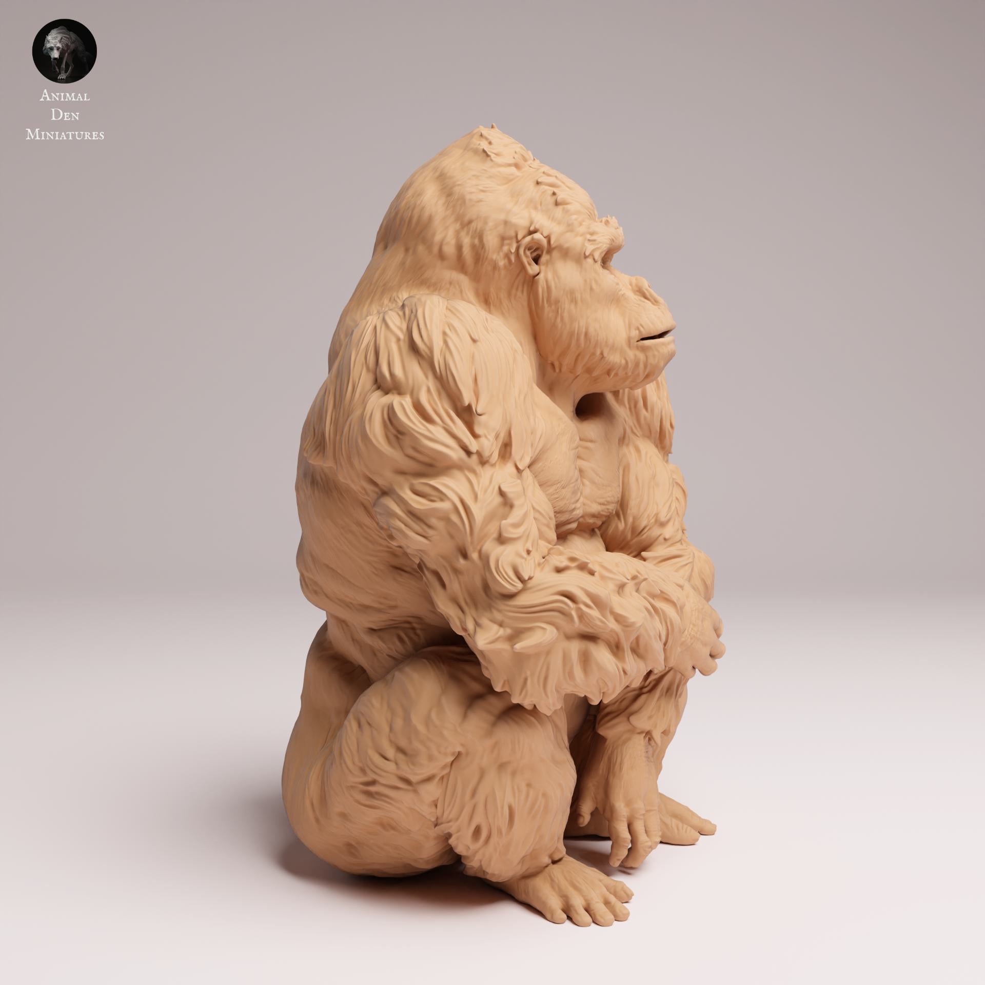 Productfoto Dierfiguur Diorama, Modelbouw: 0: Jungle Dierfiguur: zittende Oostelijke Laaglandgorilla – Zilverrug (Ref 25_07_06)