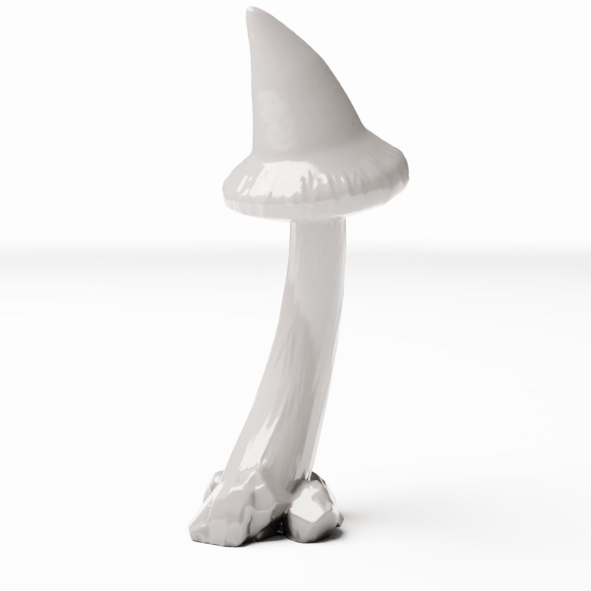 Diorama-modelbouwproductfoto 3: Dioramaplanten: puntige paddenstoel met gebogen hoed (Ref. 557D)