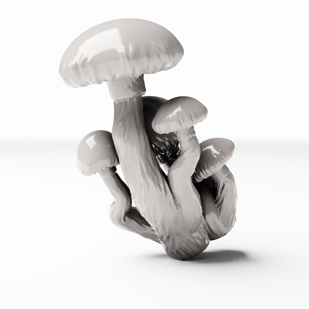 Diorama-modelbouw productfoto 3: Dioramaplanten: groepje paddenstoelen met boomstam (Ref. 575D)