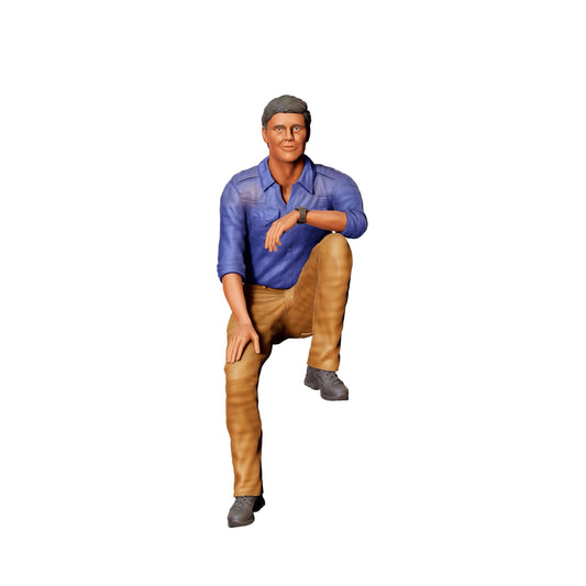 Diorama modelbouw productfoto 0: Mensen zitten op auto - Man 5 (Ref. Nr. 353)