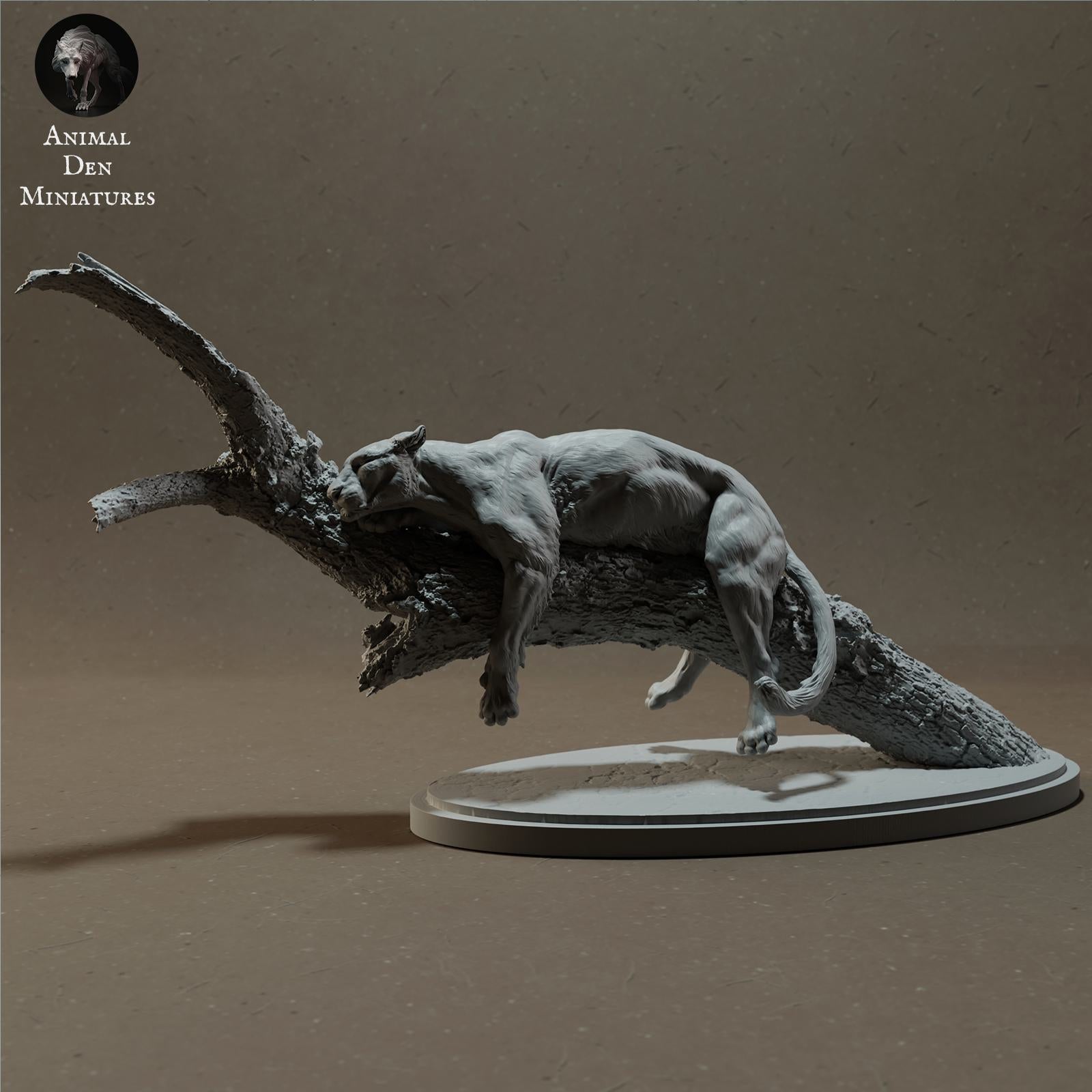 Productfoto Dierfiguur Diorama, Modelbouw: 0: Wilde Dierfiguur: Afrikaanse Luipaard op Boom (Ref 01_01_46)