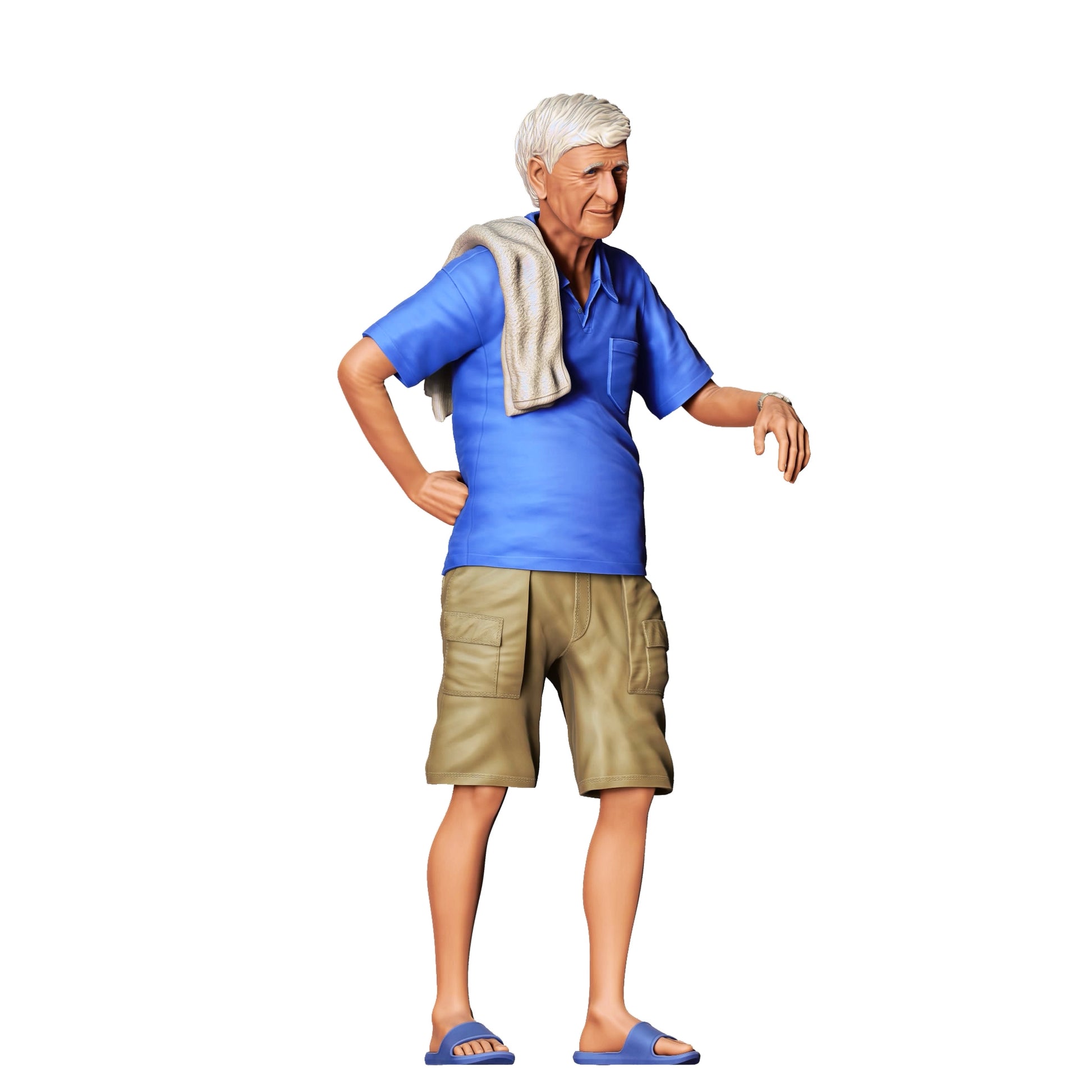 Diorama modelbouw productfoto 0: Mensen leunen tegen auto - Man 3 (Ref. Nr. 342)