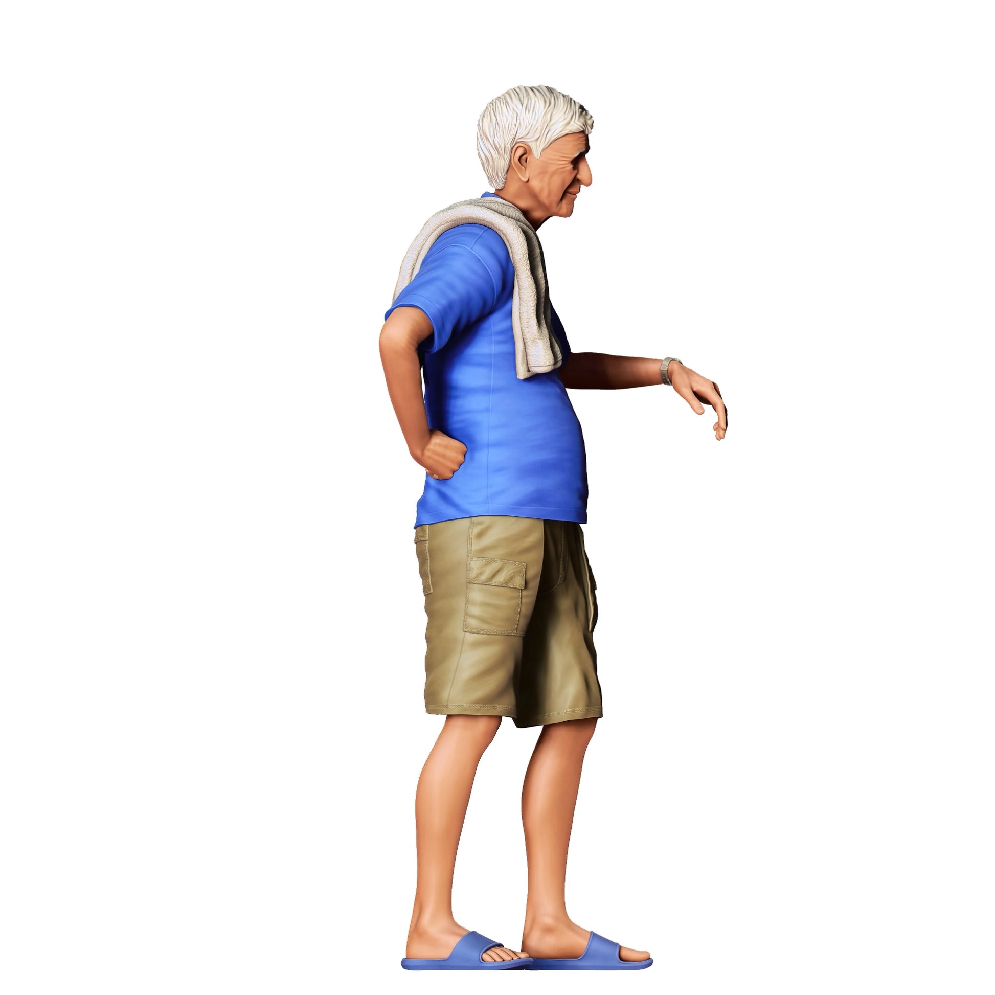 Diorama modelbouw productfoto 0: Mensen leunen tegen auto - Man 3 (Ref. Nr. 342)