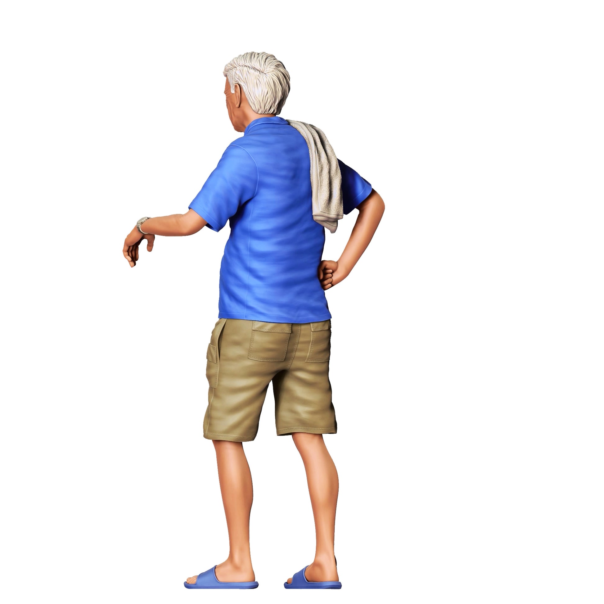 Diorama modelbouw productfoto 0: Mensen leunen tegen auto - Man 3 (Ref. Nr. 342)