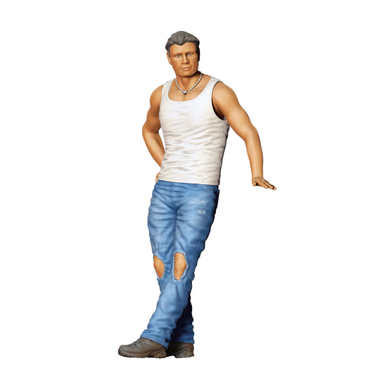 Diorama modelbouw productfoto 0: Mensen leunen tegen auto - Man 4 (Ref. Nr. 343)