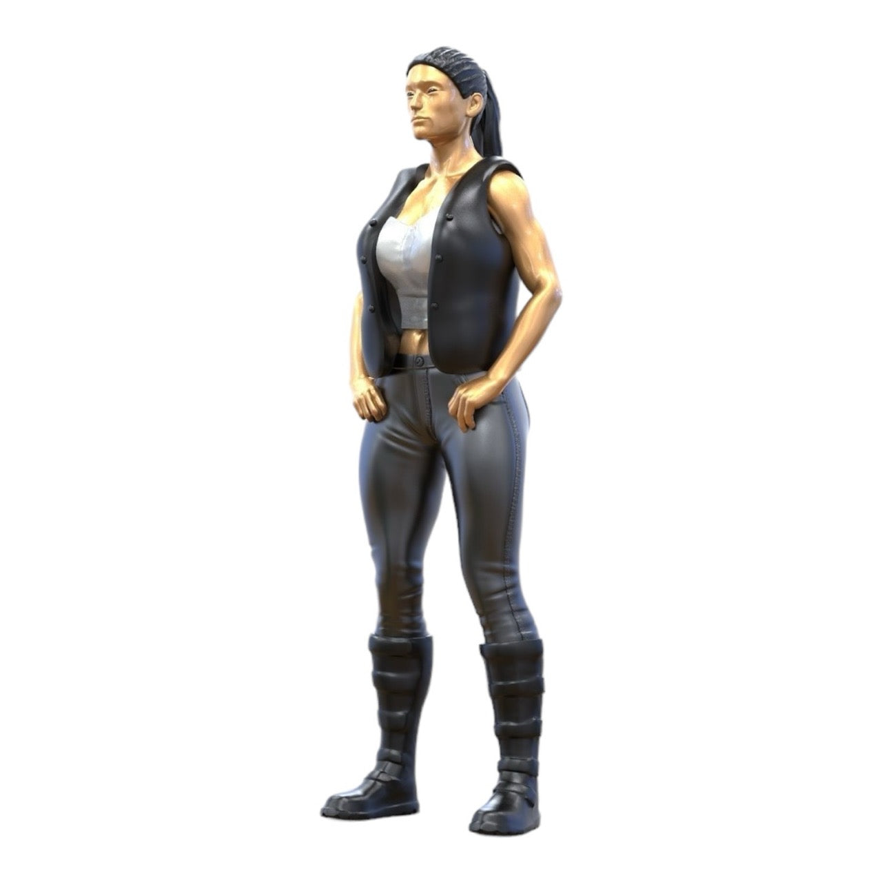 Productafbeelding 7 van 7: Miniatuurfiguur: Vrouwelijke Biker/Ganglid met Vest (Nr. 284)