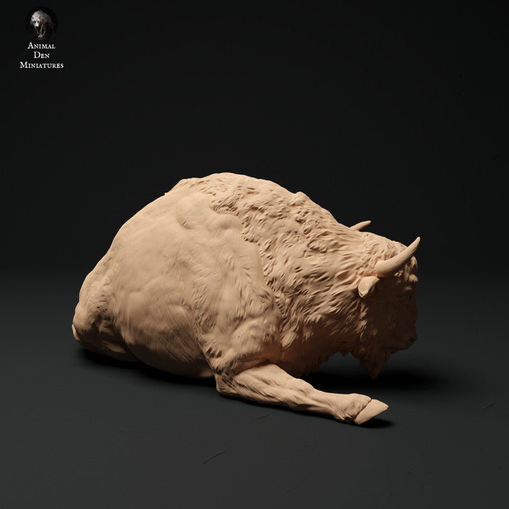 Productfoto Dier Figur Diorama, Modelbouw: 0: Bison Koe liggend: Dieren uit Europa