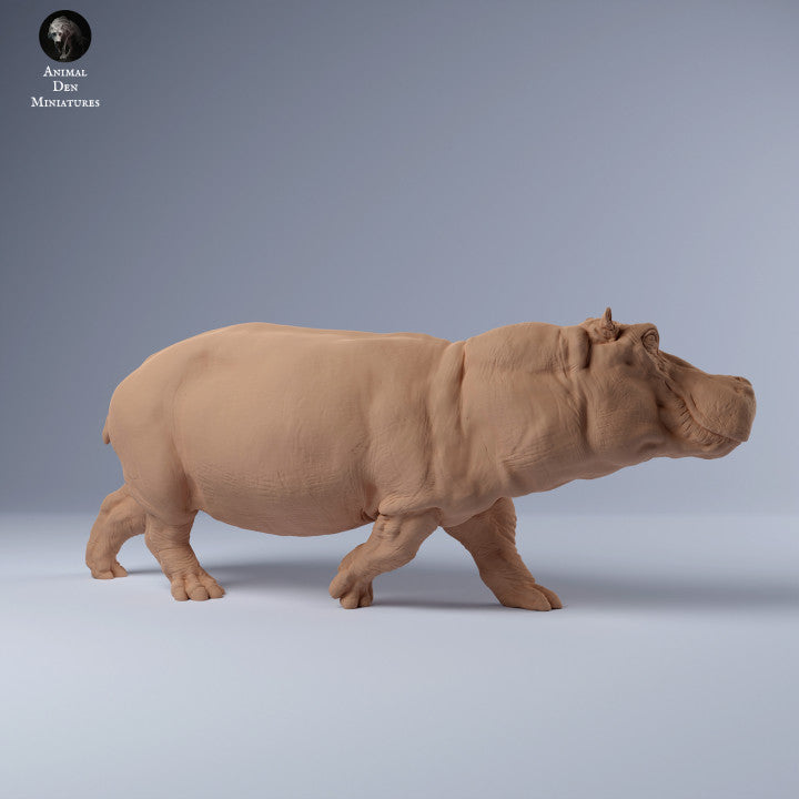 Productfoto Dier Figuur Diorama, Modelbouw: 0: Nijlpaard lopend: Dieren uit Afrika