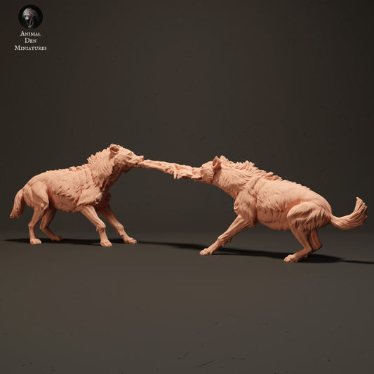 Productfoto Dierfiguur Diorama, Modelbouw: 0: Hyena's vechten om voedsel: Dieren uit Afrika