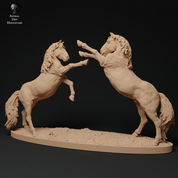 Produktfoto Tier Figur Diorama, Modellbau: 0: Konik/ Kleines Wildpferd Hengste Kämpfen: Tiere aus Europa