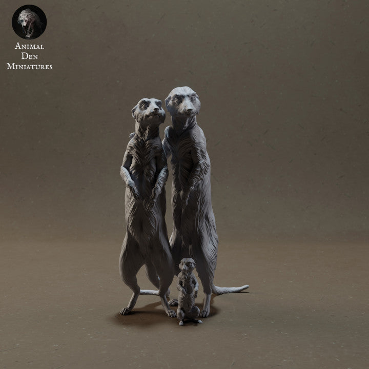 Productfoto dierenfiguur Animal Den Miniatures 4: wilde dierenfiguren: stokstaartjesfamilie (23_03_08)