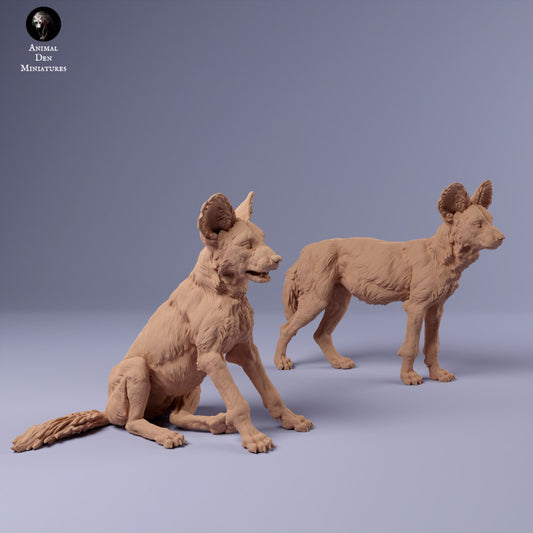 Productfoto Dierfiguur Diorama, Modelbouw: 0: Afrikaanse Wilde Hond Jongen: Dieren uit Afrika