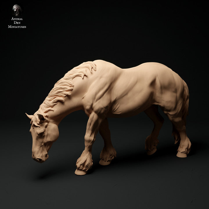 Productfoto Dier Figur Diorama, Modelbouw: 0: Boerderij Dier Figur: grazend Paard, Merrie - Suffolk Punch