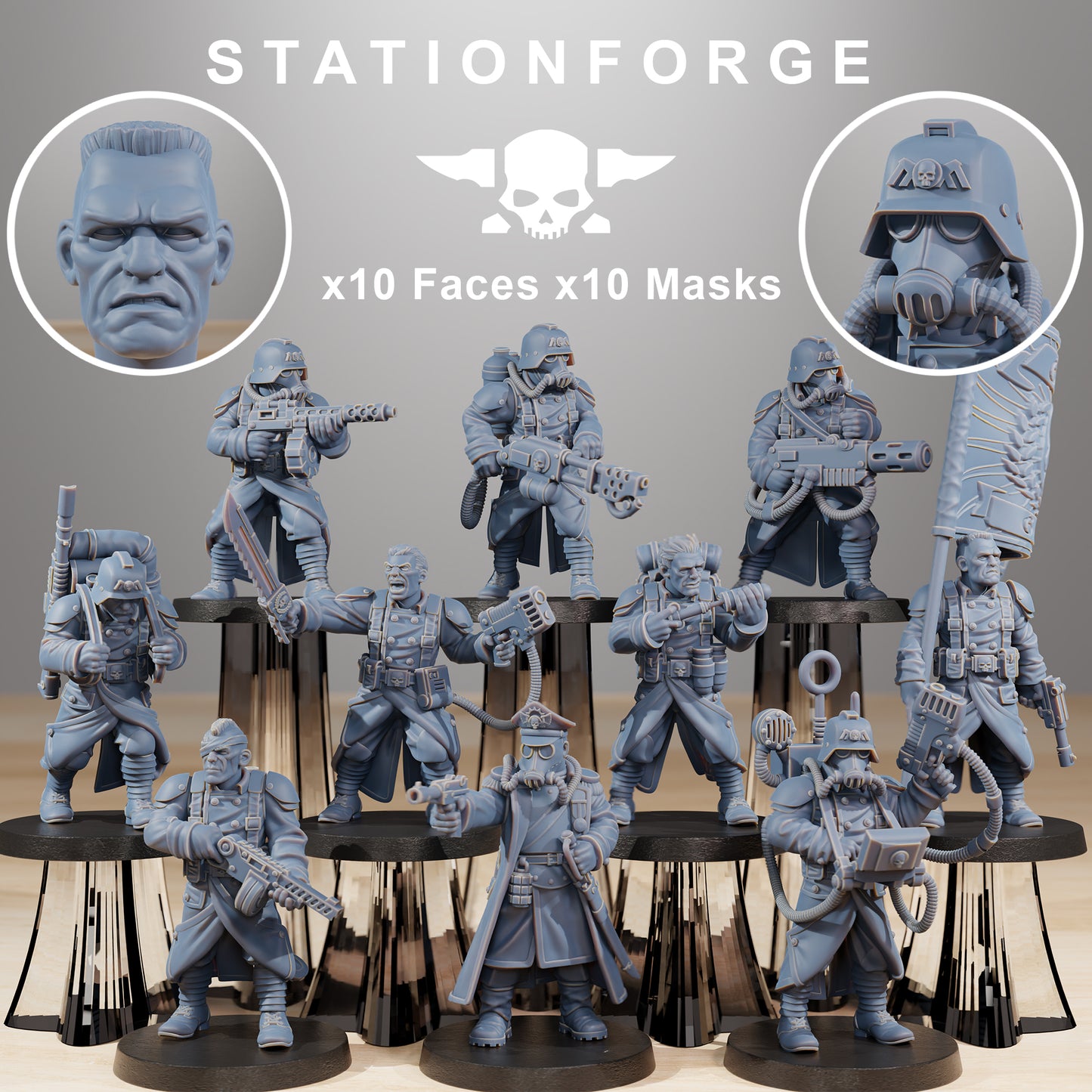 Productfoto Tabletop 28mm The Printing Goes Ever On (TPGEO) 0: GrimGuard Strijders