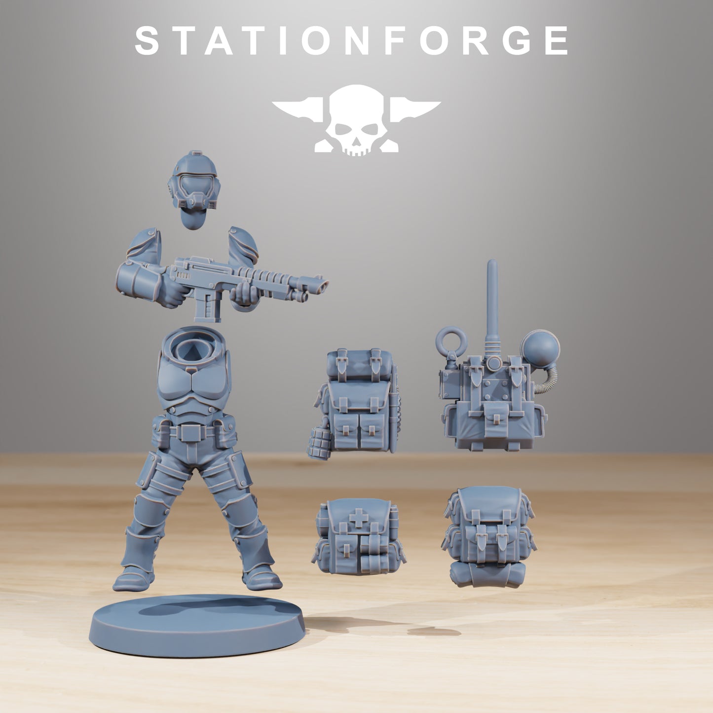 Productfoto Tabletop 28mm The Printing Goes Ever On (TPGEO) 0: Vaskar Infanterie Bouwkit