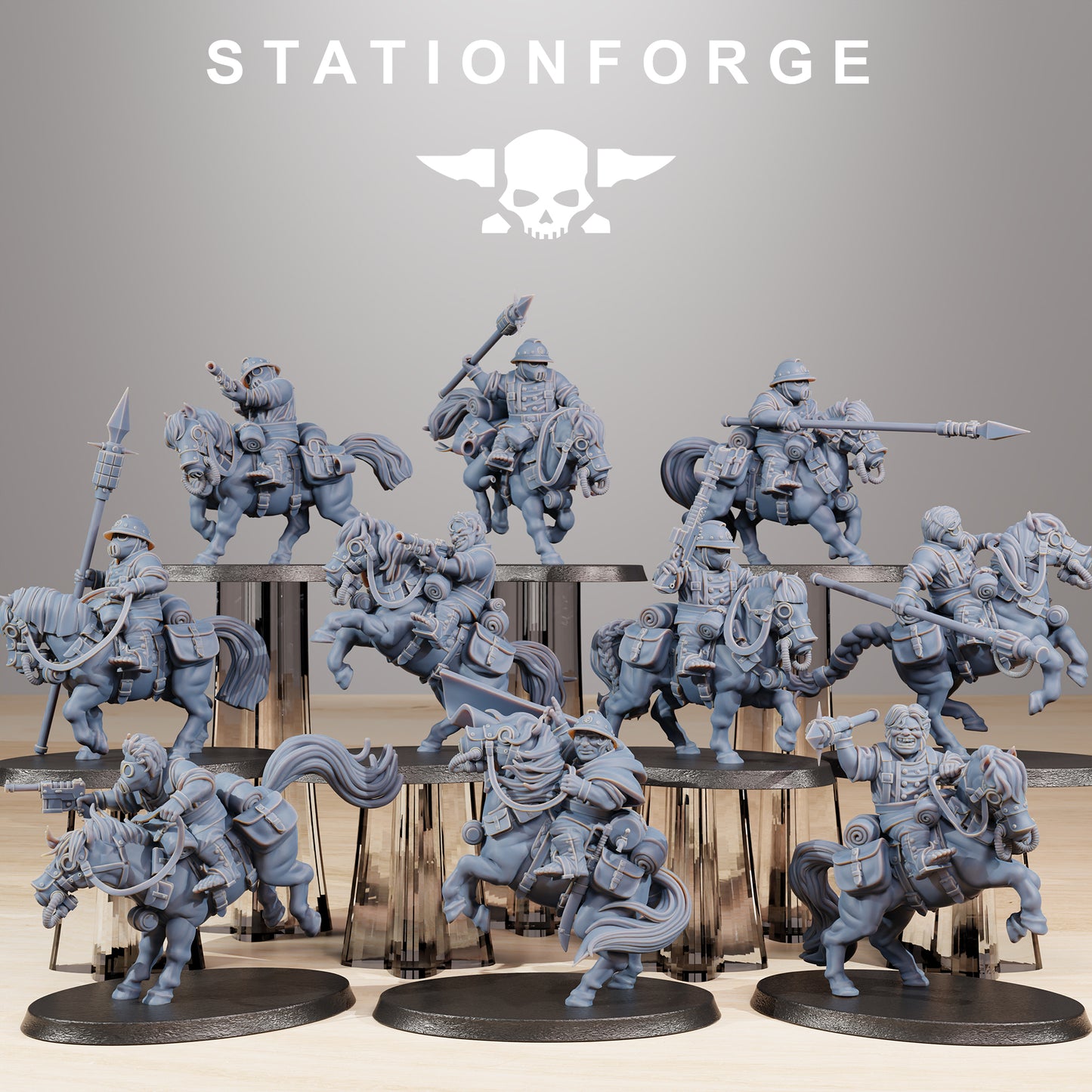 Productfoto Tabletop 28mm The Printing Goes Ever On (TPGEO) 0: GrimGuard Pony Cavalerie