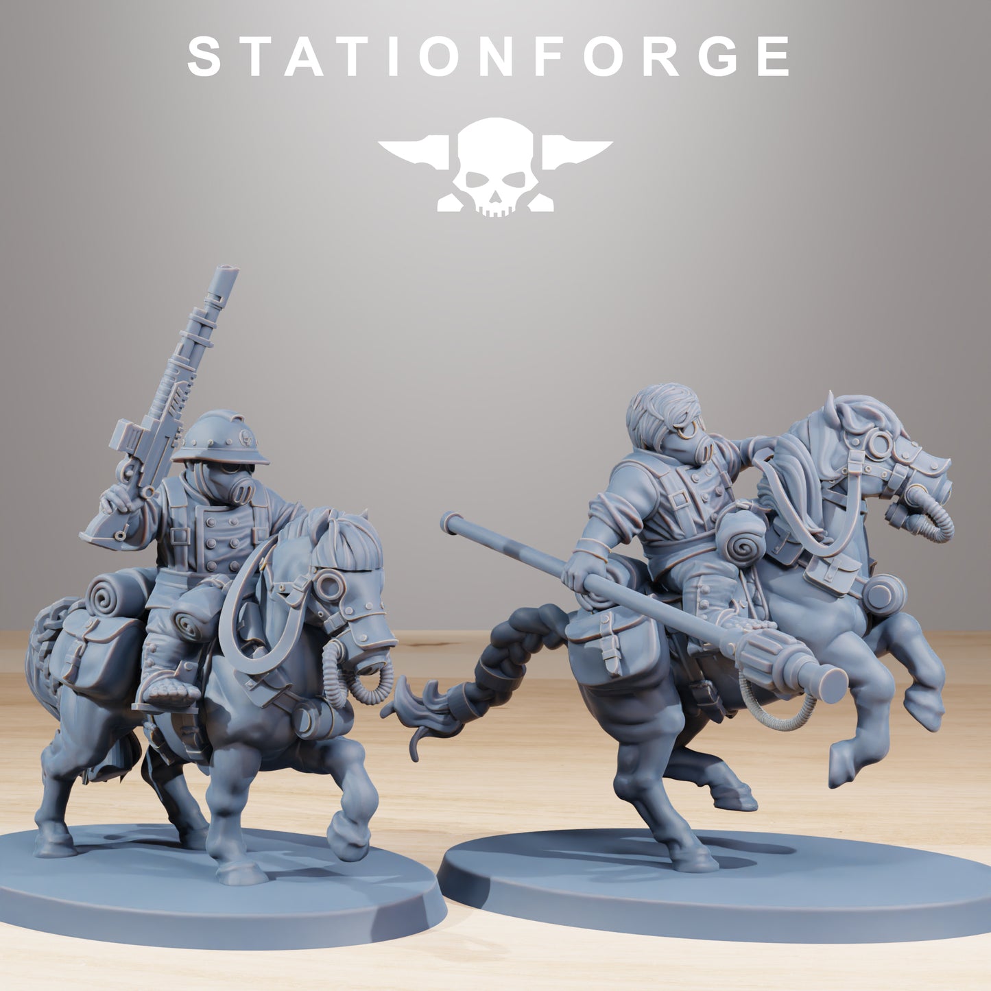 Productfoto Tabletop 28mm The Printing Goes Ever On (TPGEO) 0: GrimGuard Pony Cavalerie