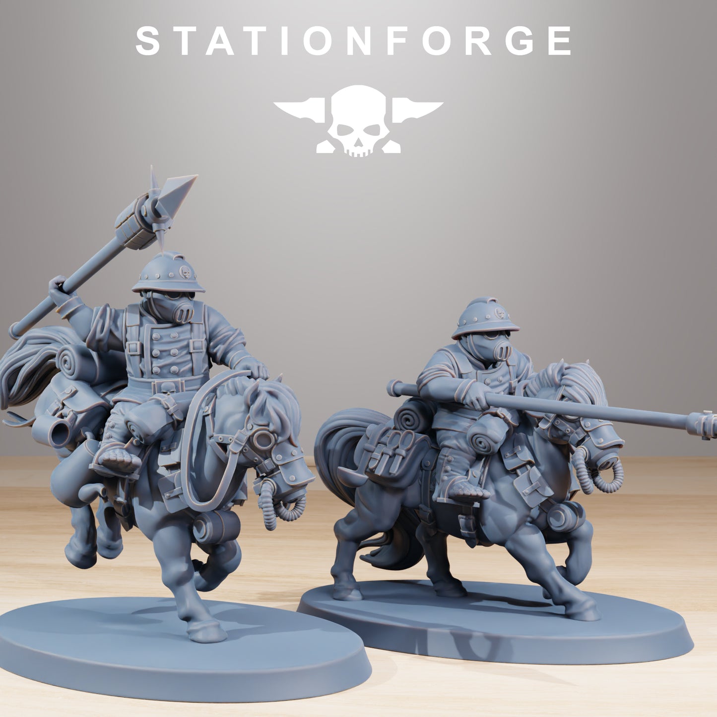 Productfoto Tabletop 28mm The Printing Goes Ever On (TPGEO) 0: GrimGuard Pony Cavalerie