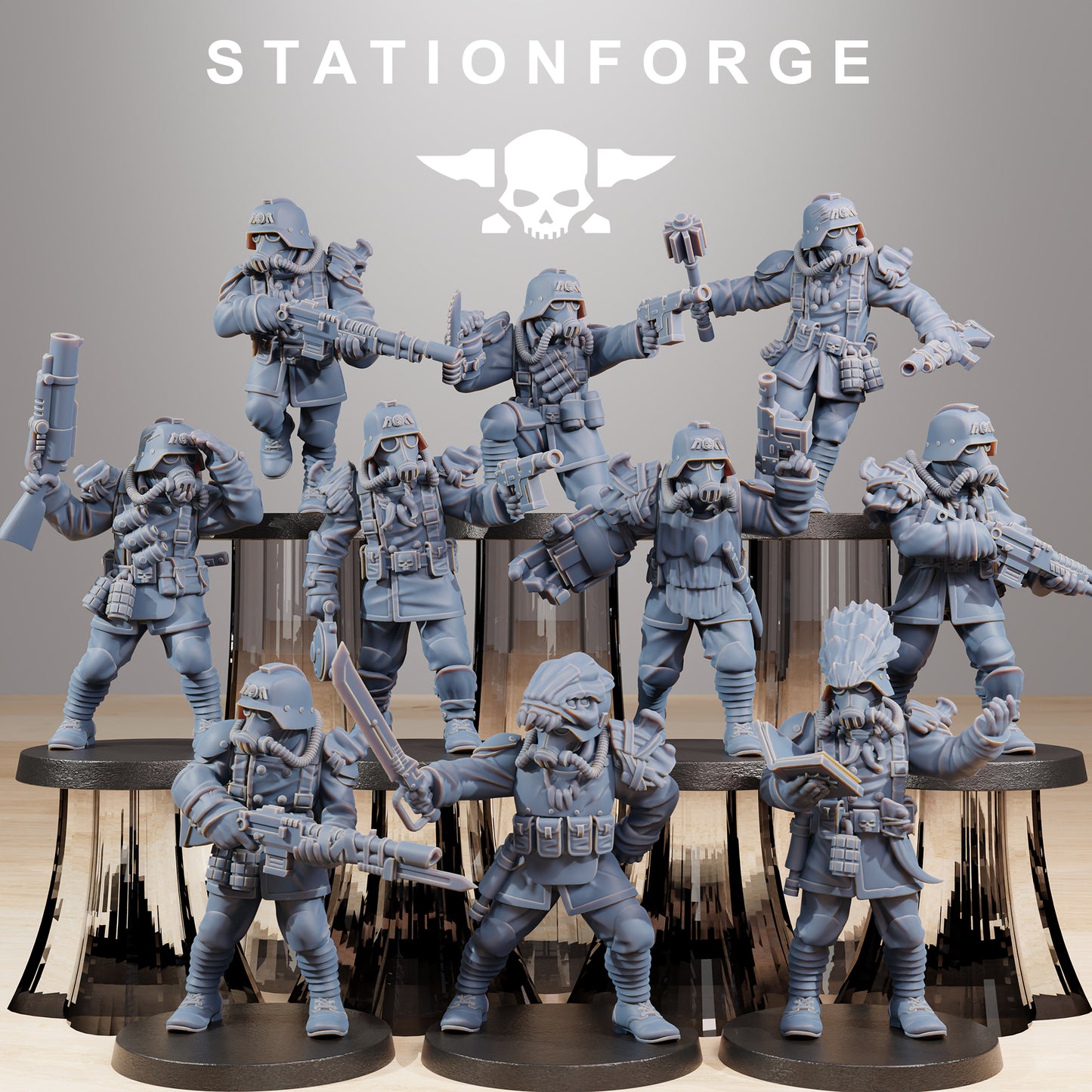 Productfoto Tabletop 28mm The Printing Goes Ever On (TPGEO) 0: GrimGuard Xenarid Hunters