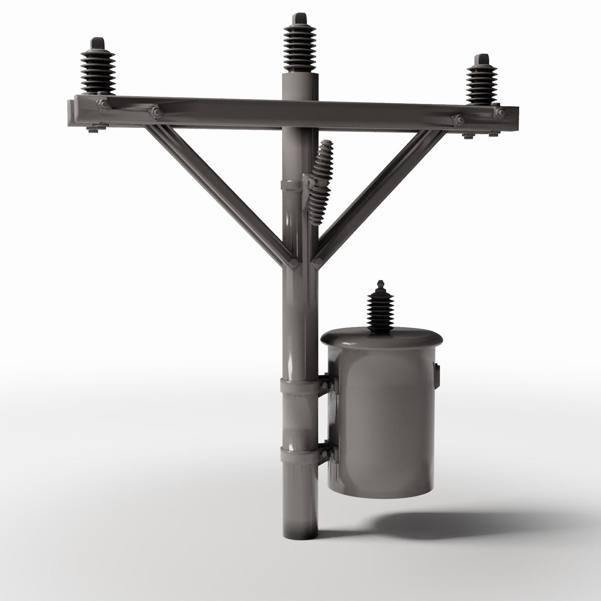 Productfoto diorama en modelbouw 3: Dioramainfrastructuur: betonnen mast met transformator (Ref. 909D)