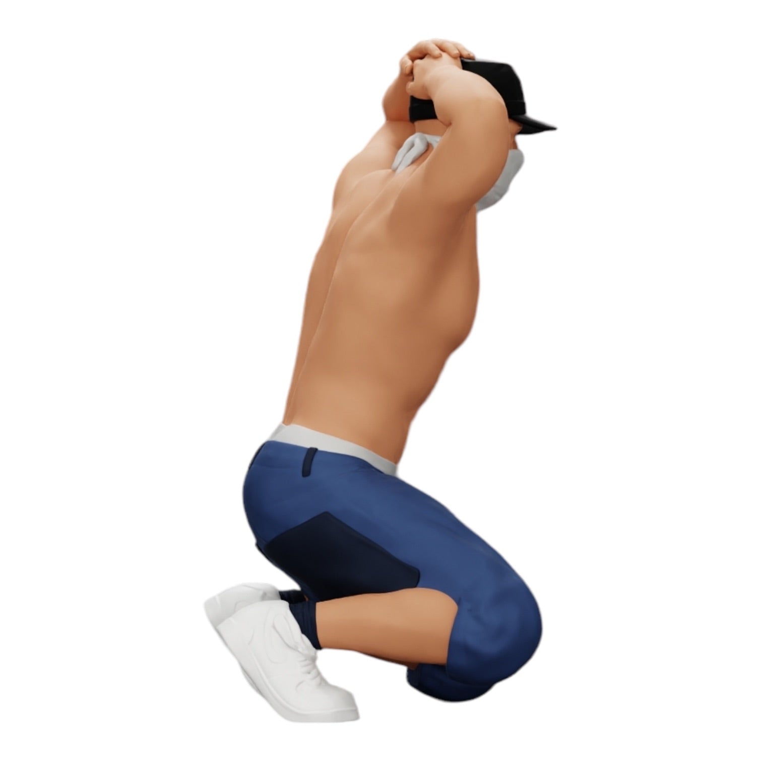 Diorama modelbouw productfoto 0: Gangster met masker en pet voor arrestatie (Ref Nr. A2)