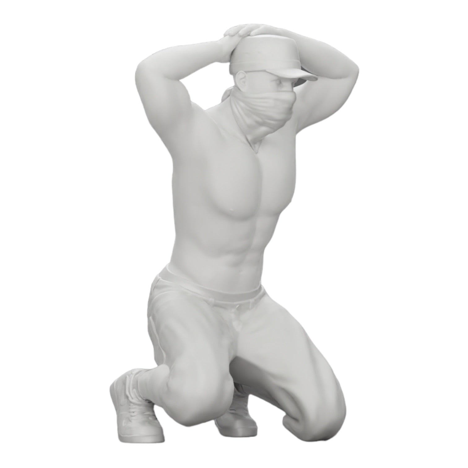 Diorama modelbouw productfoto 0: Gangster met masker en pet voor arrestatie (Ref Nr. A2)