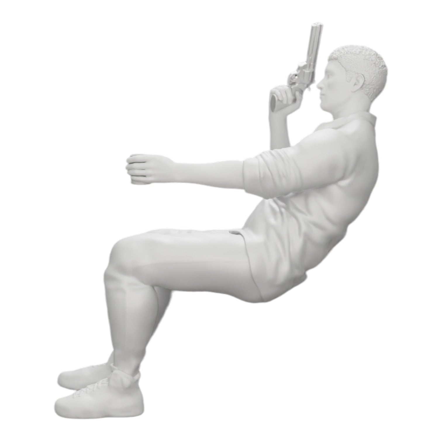 Diorama modelbouw productfoto 0: Zittende gangster met glas whiskey en wapen aan de pokertafel (Ref Nr. A5)