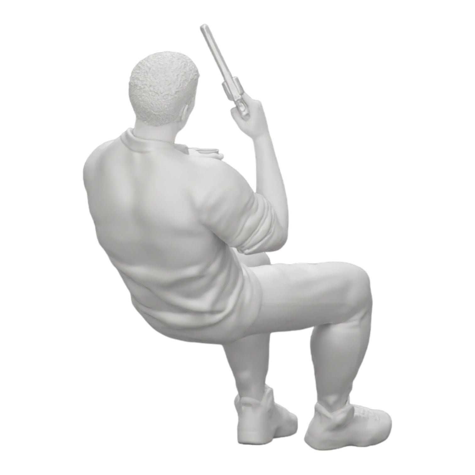 Diorama modelbouw productfoto 0: Zittende gangster met glas whiskey en wapen aan de pokertafel (Ref Nr. A5)